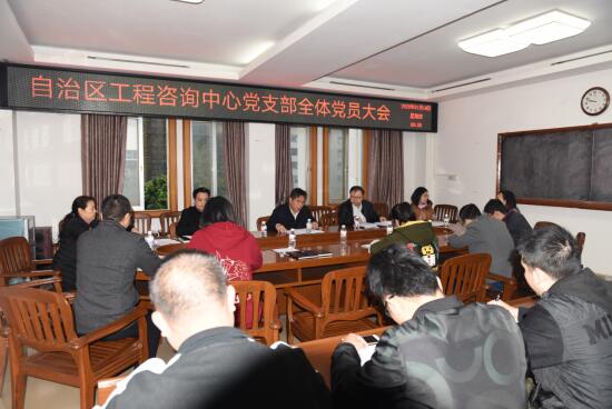 自治區(qū)工程咨詢(xún)中心黨支部召開(kāi)全體黨員大會(huì)